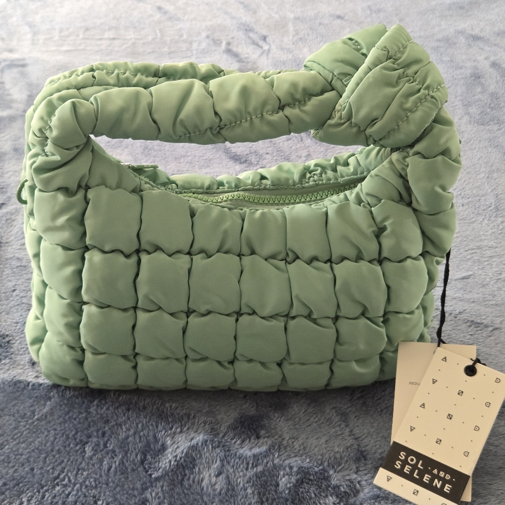 Sol and Selene Radiance Quilted Puffer Nylon Crossbody Bag